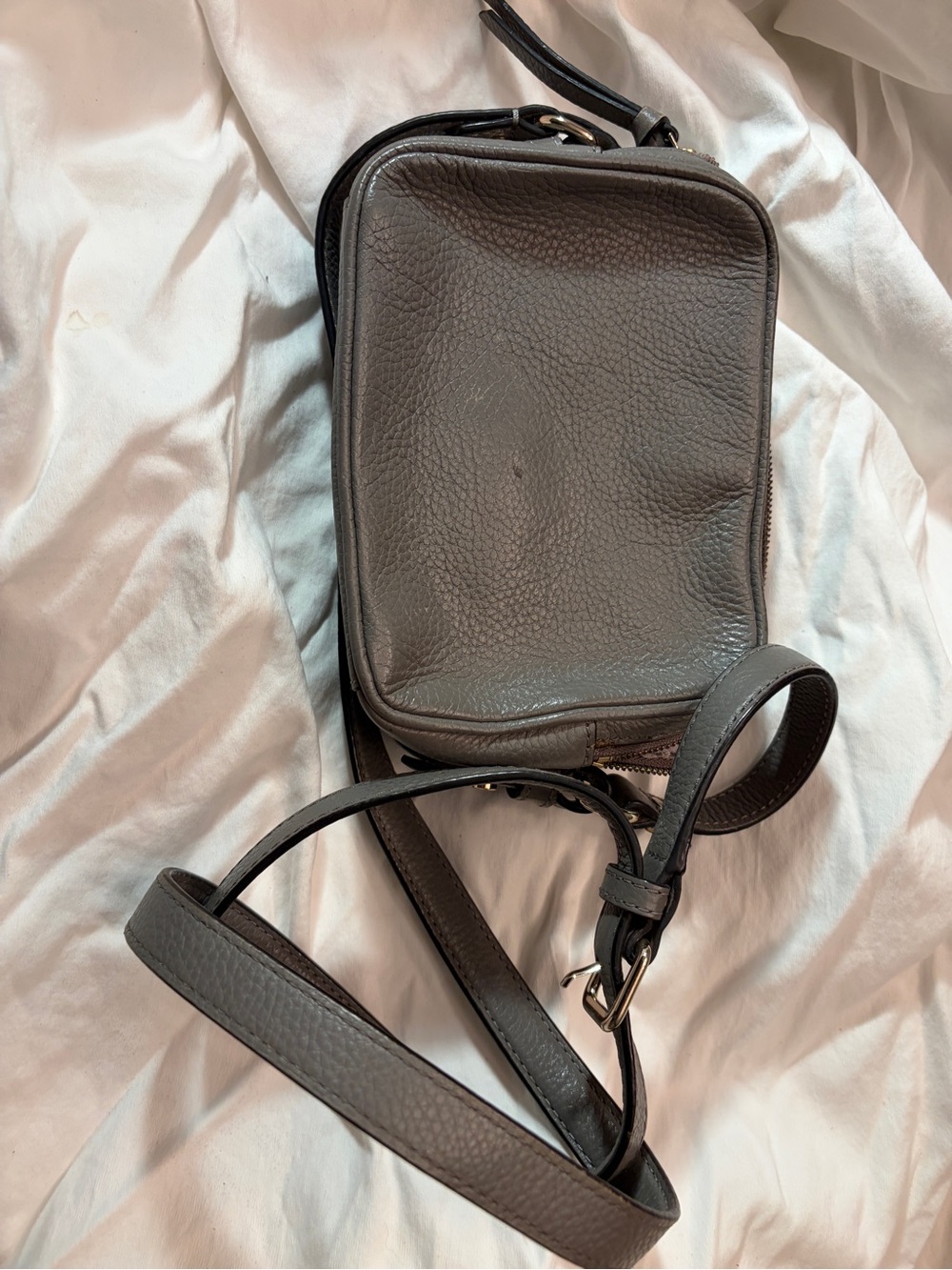 kate spade Pebbled Leather Crossbody Bag in Gray - Picture 2 of 3
